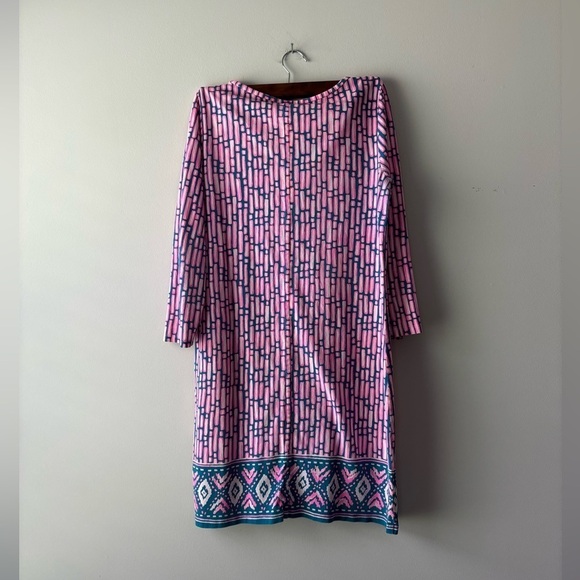 Lilly Pulitzer Beacon Dress Madevilla Pink Slathouse stripe pink and blu… - Picture 5 of 5
